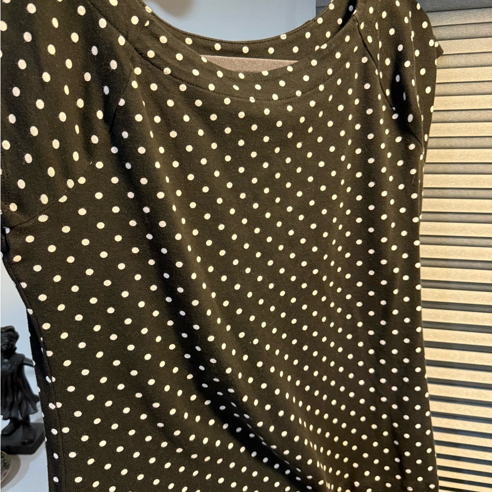 Ralph Lauren Black and White Polka Dot Top